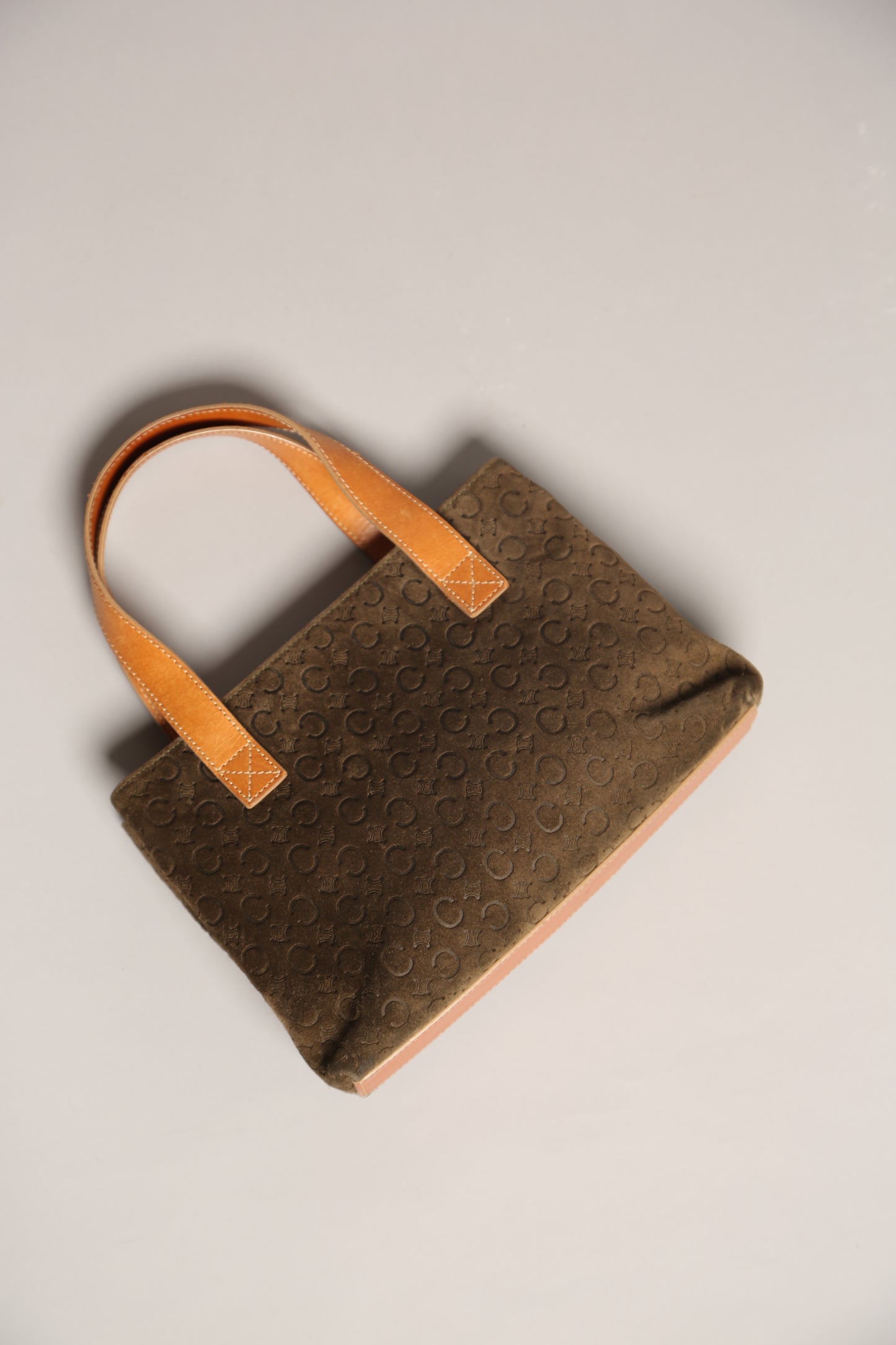 CELINE Suede Top Handel Bag