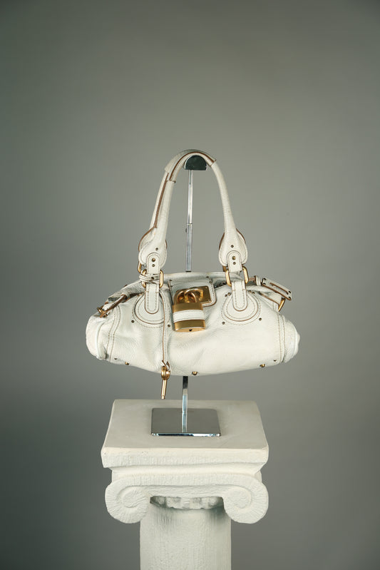 CHLOE Paddington Shoulder Bag White