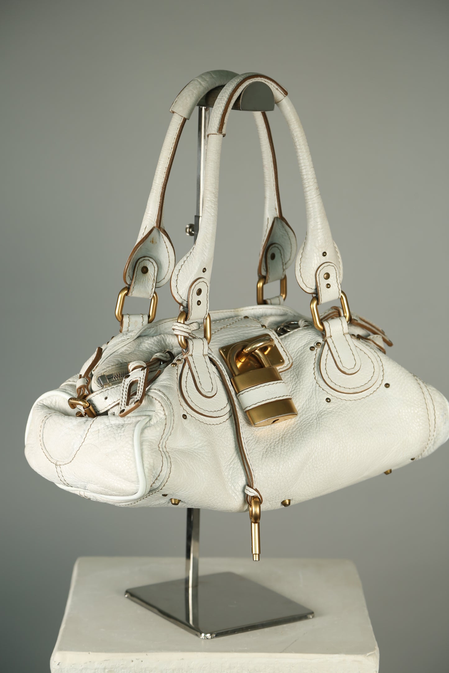 CHLOE Paddington Shoulder Bag White