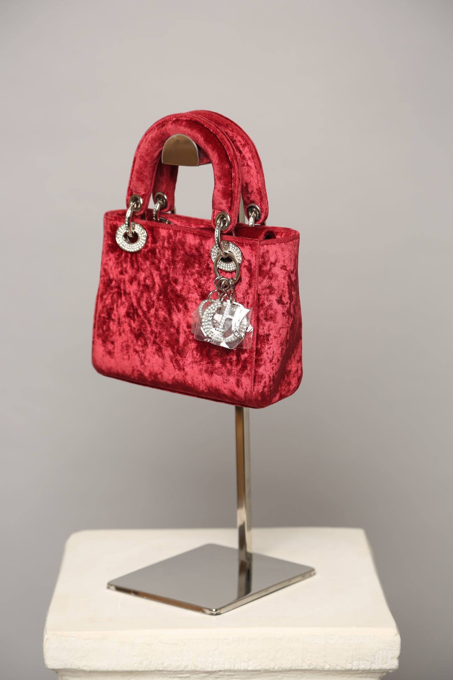 Extremely Rare Lady DIOR Velvet Bag