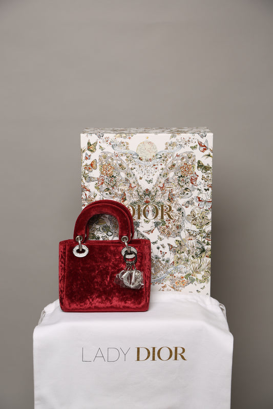 Extremelly Rare Lady DIOR Velvet Bag