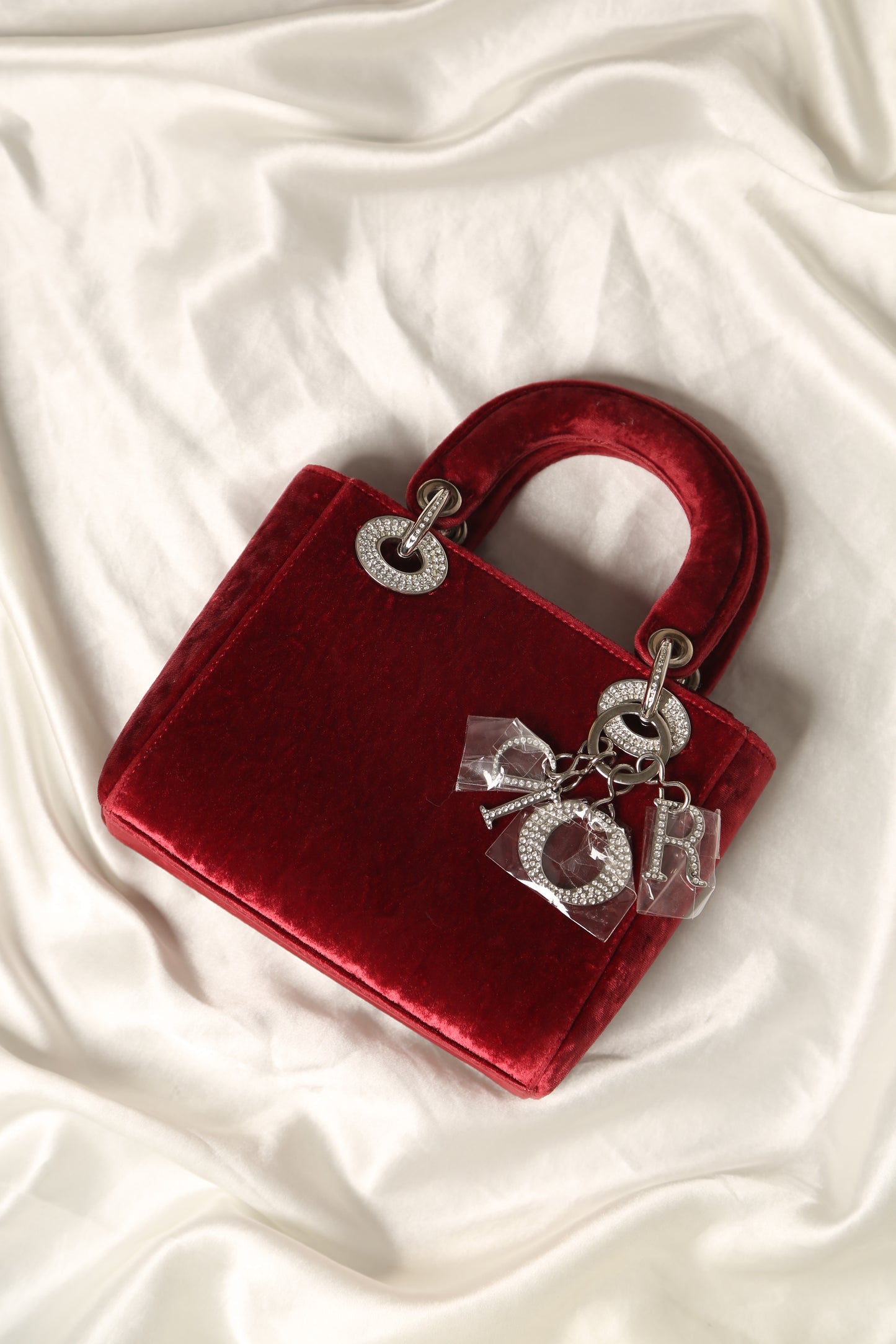 Extremely Rare Lady DIOR Velvet Bag