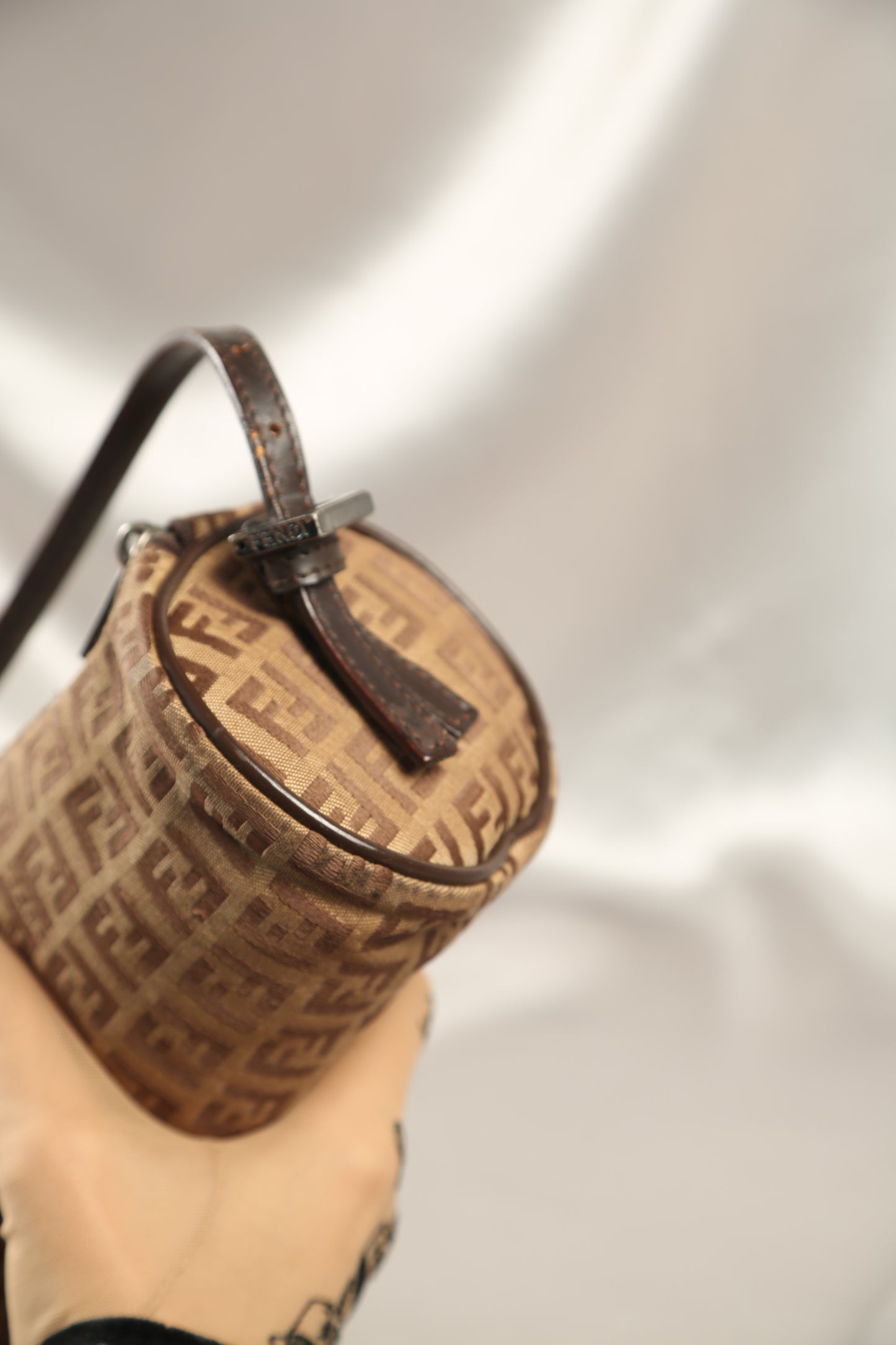 Rare FENDI Zucchino Barrel Pochette