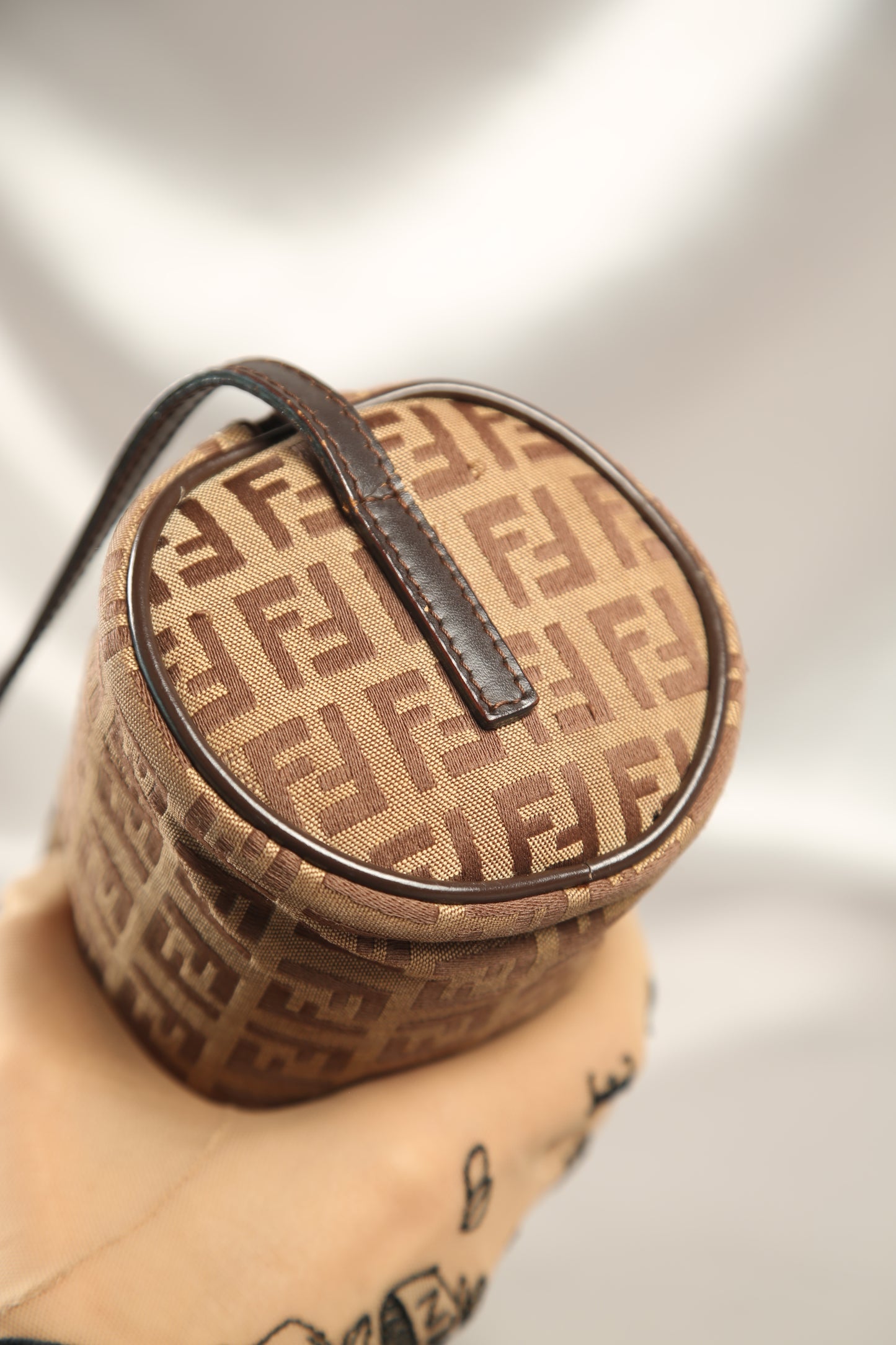 Rare FENDI Zucchino Barrel Pochette