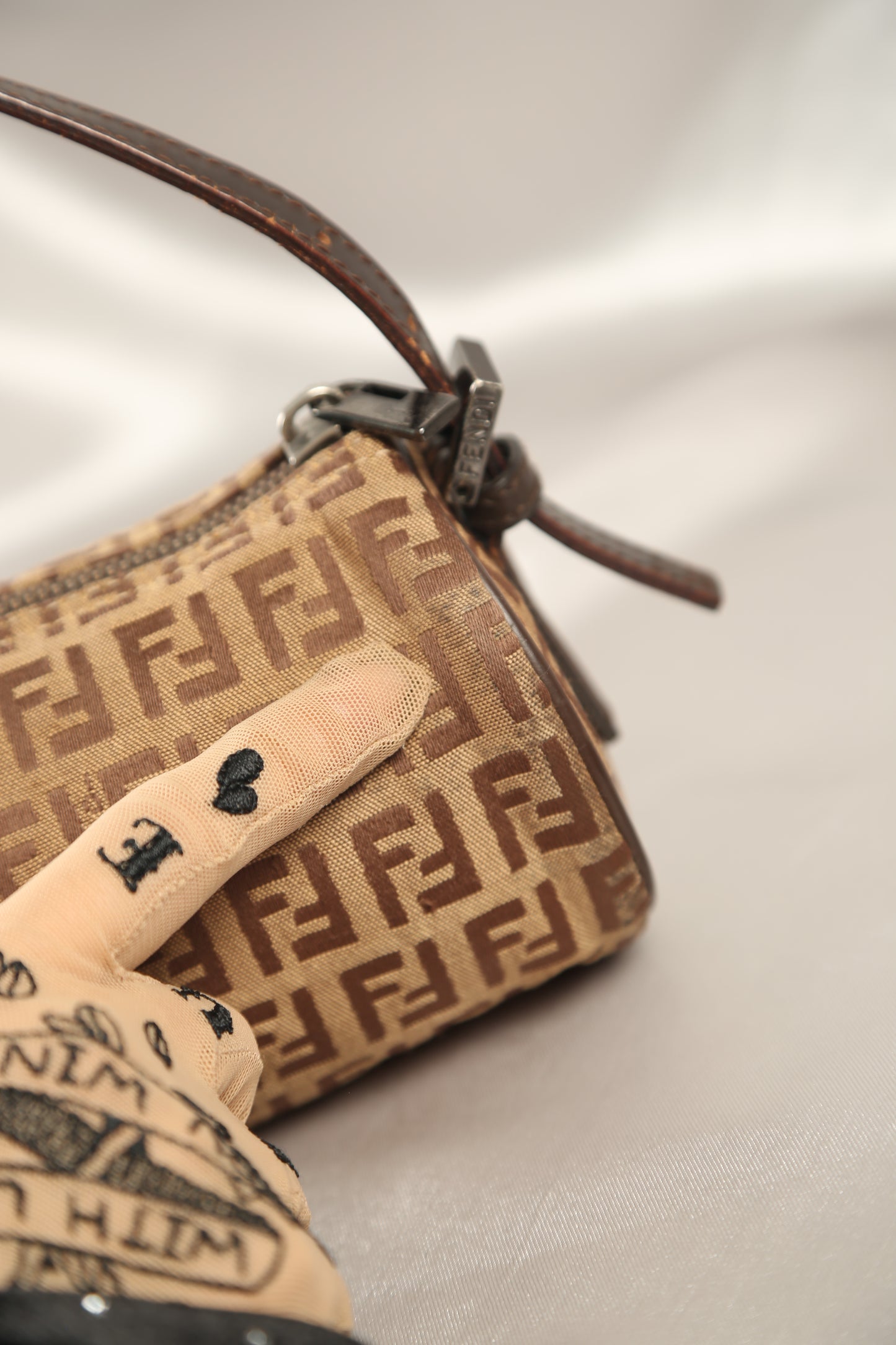 Rare FENDI Zucchino Barrel Pochette