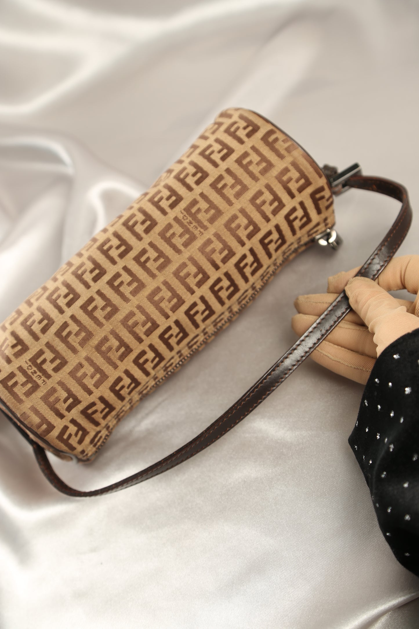 Rare FENDI Zucchino Barrel Pochette