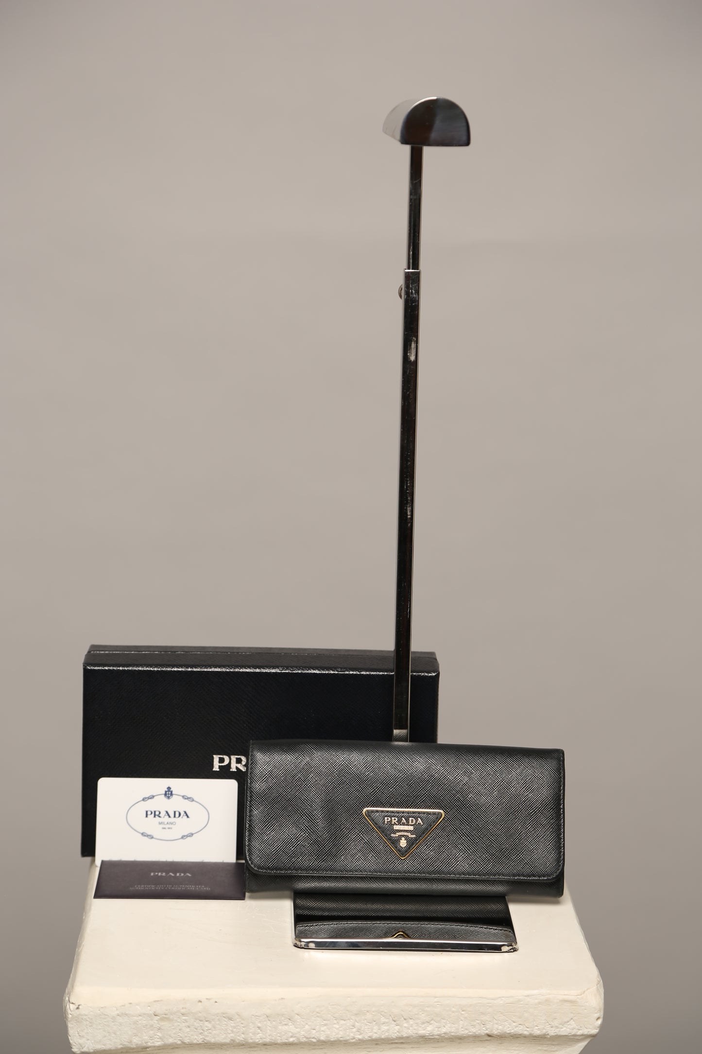 PRADA Saffiano Leather Long Wallet