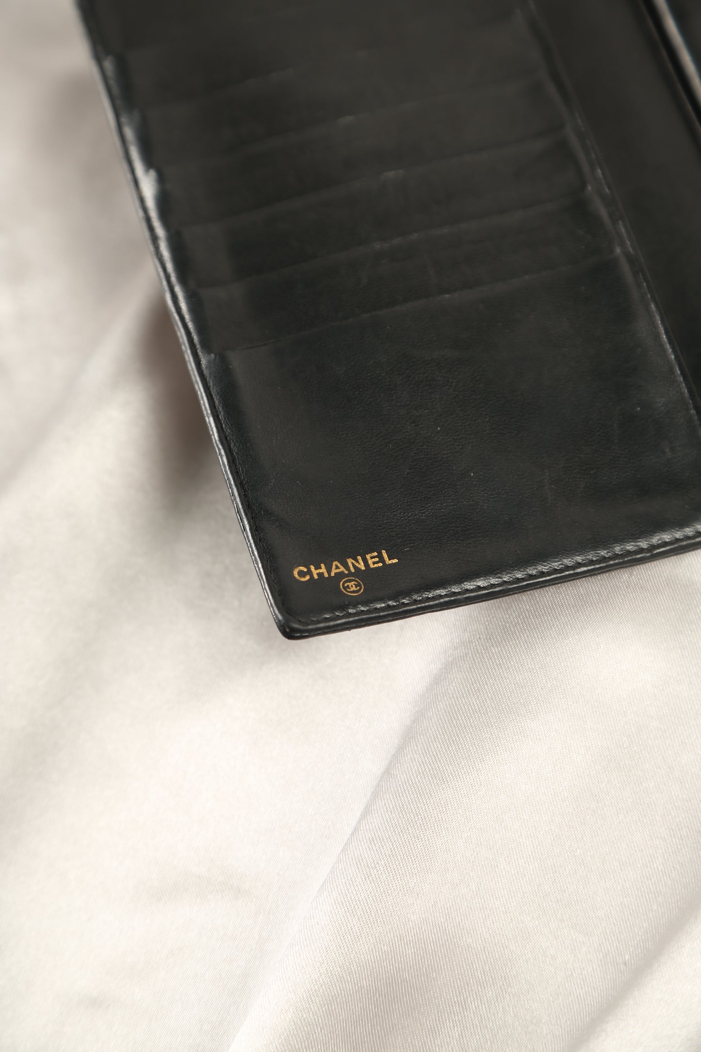 CHANEL Caviar Long Wallet Black