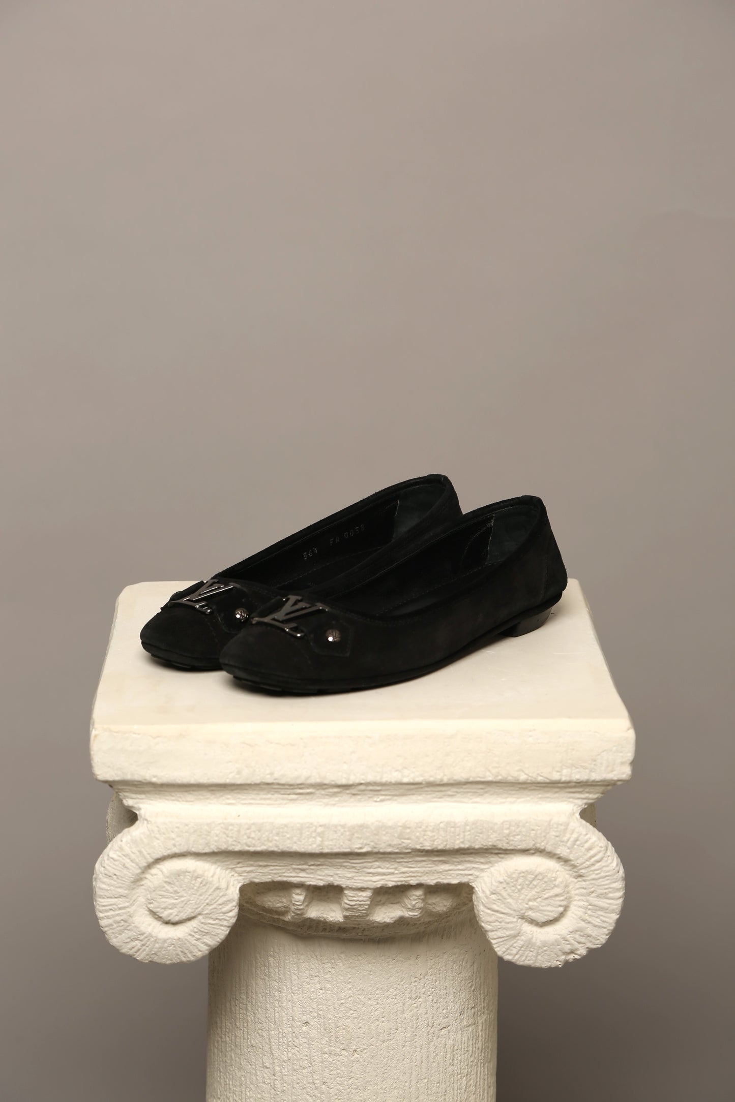 LOUIS VUITTON Suede Leather Ballet Flats