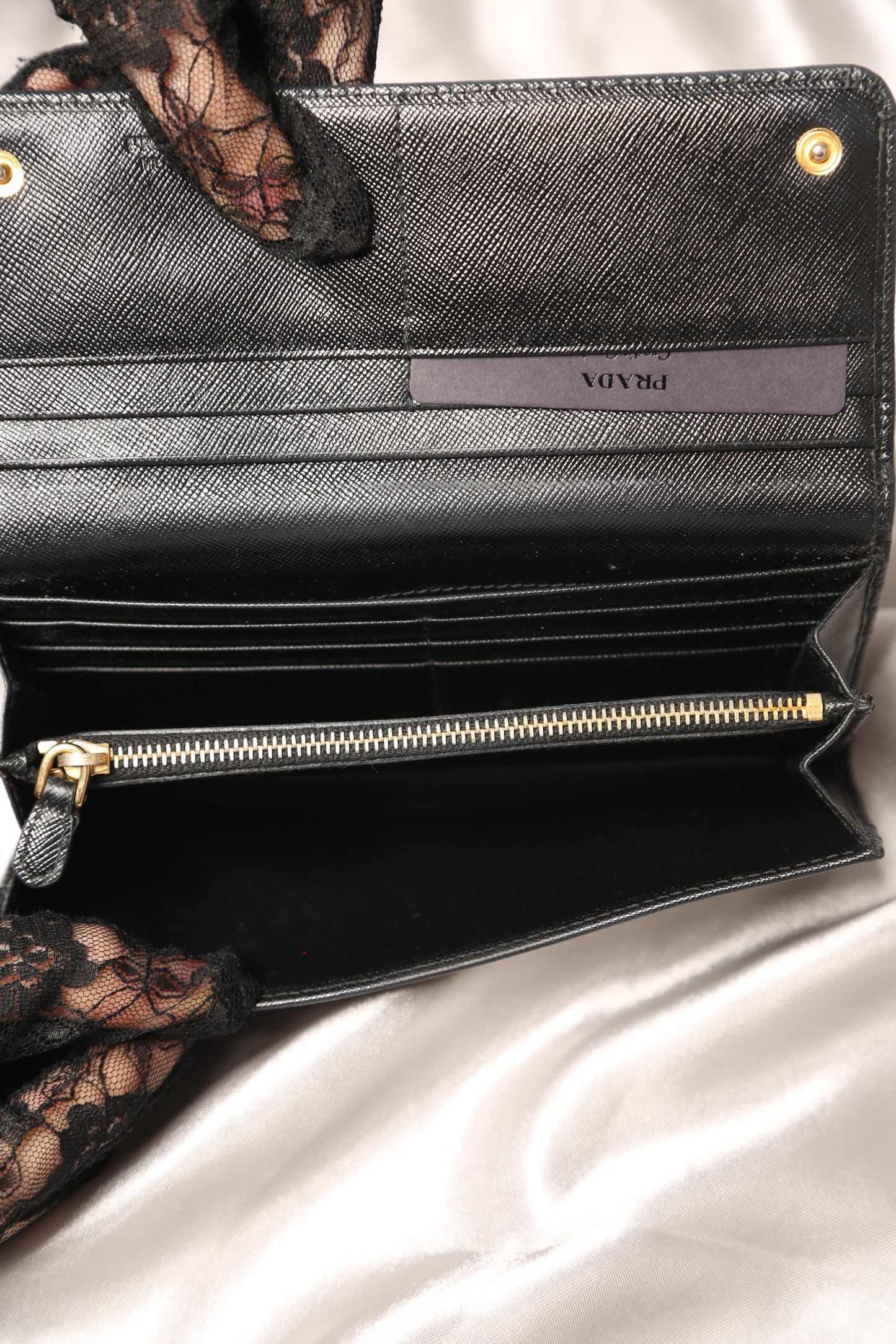 PRADA Saffiano Leather Long Wallet
