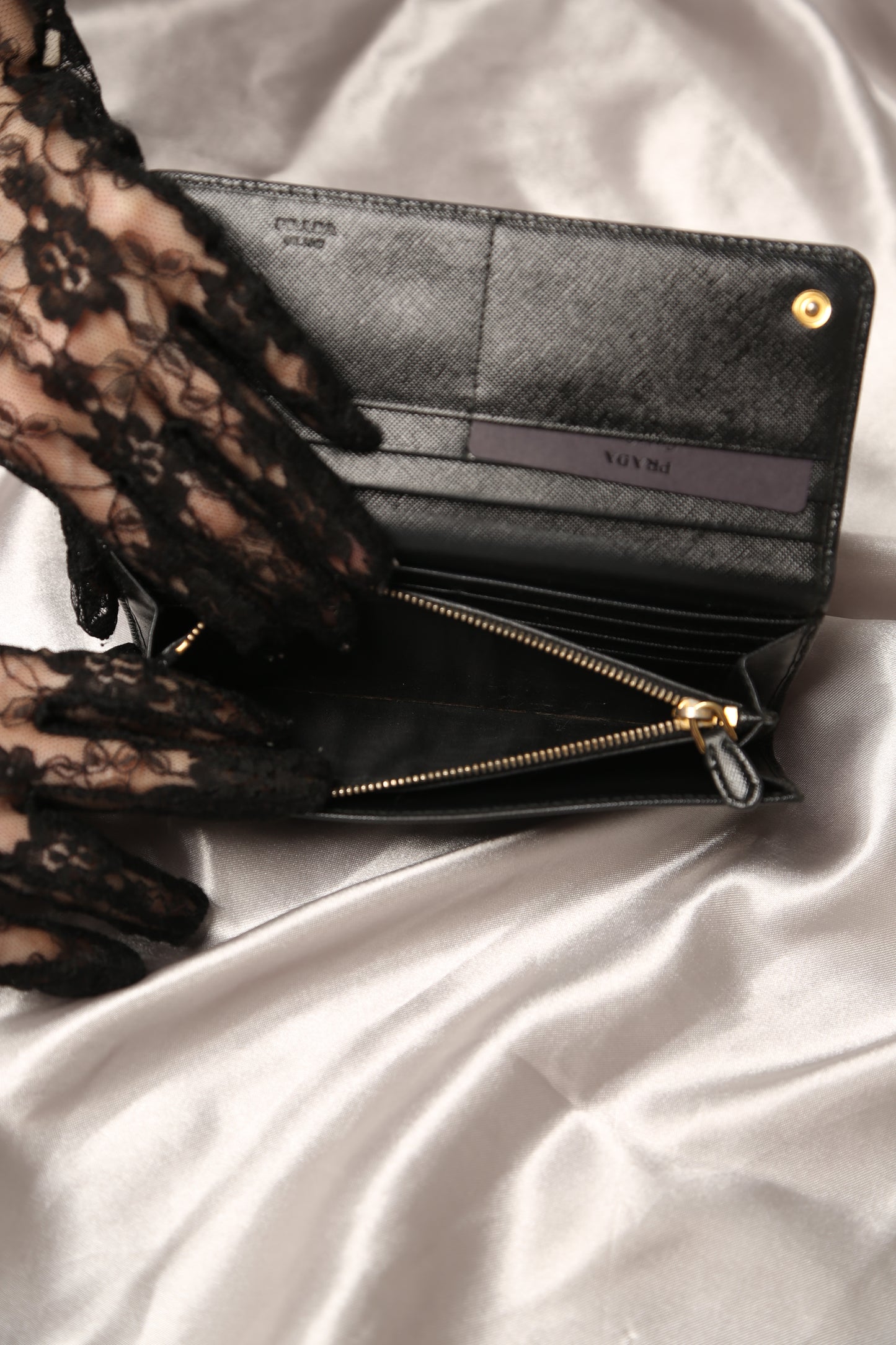 PRADA Saffiano Leather Long Wallet