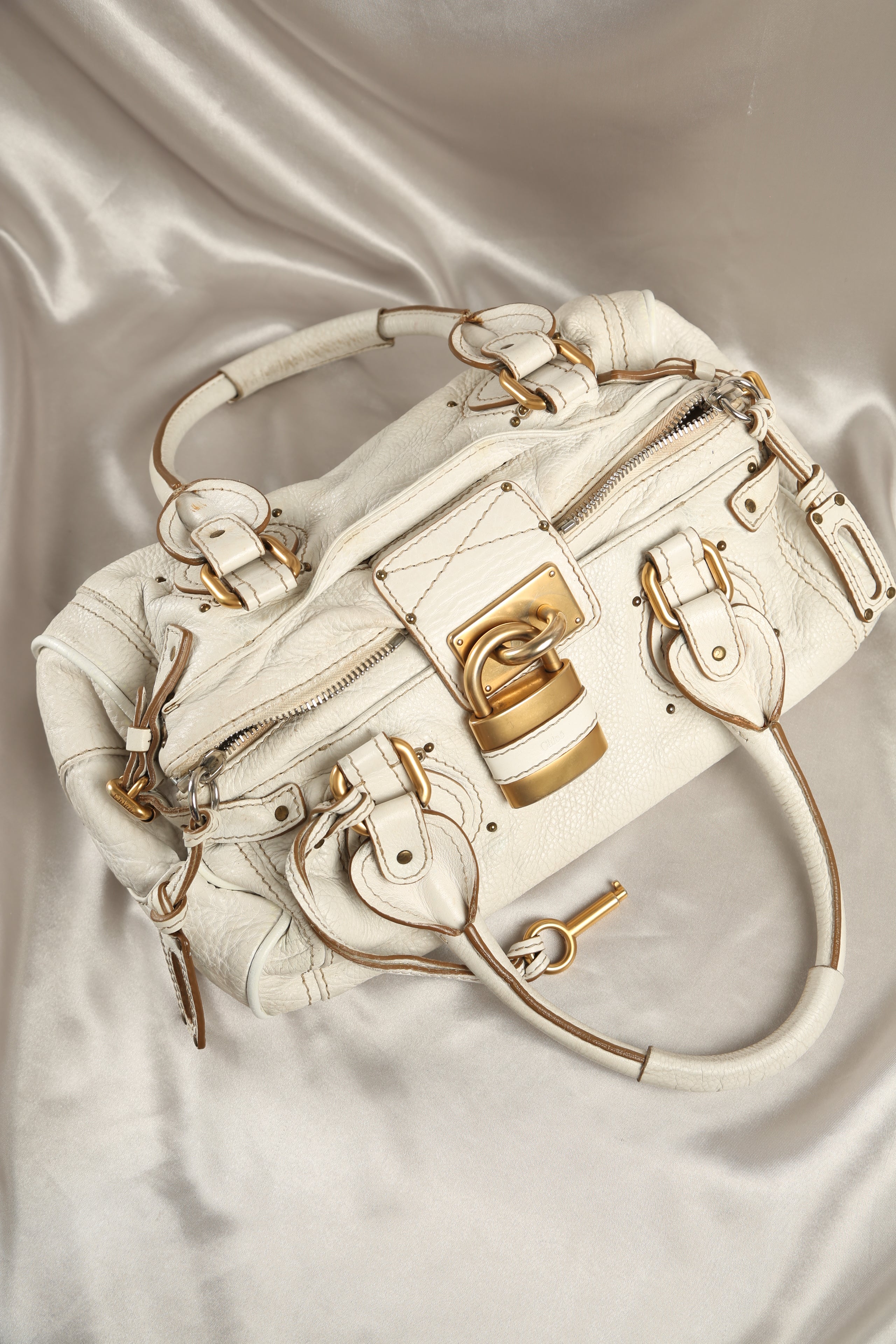 CHLOE Paddington Shoulder Bag White – Vintylux