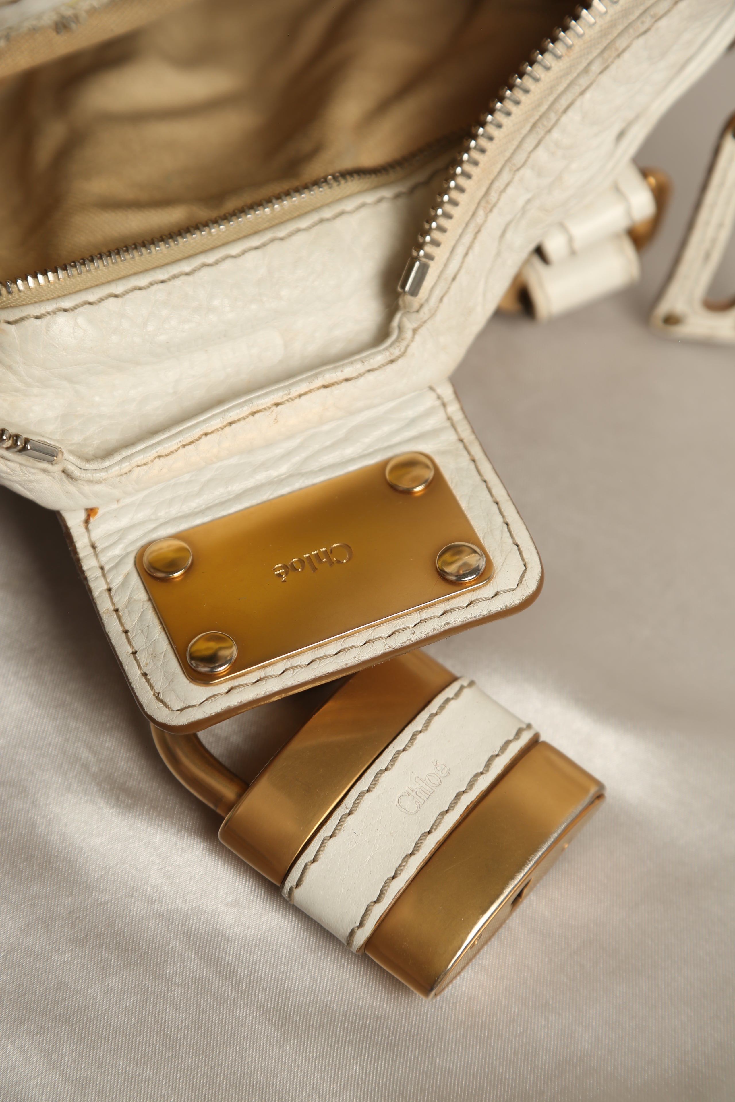 CHLOE Paddington Shoulder Bag White – Vintylux