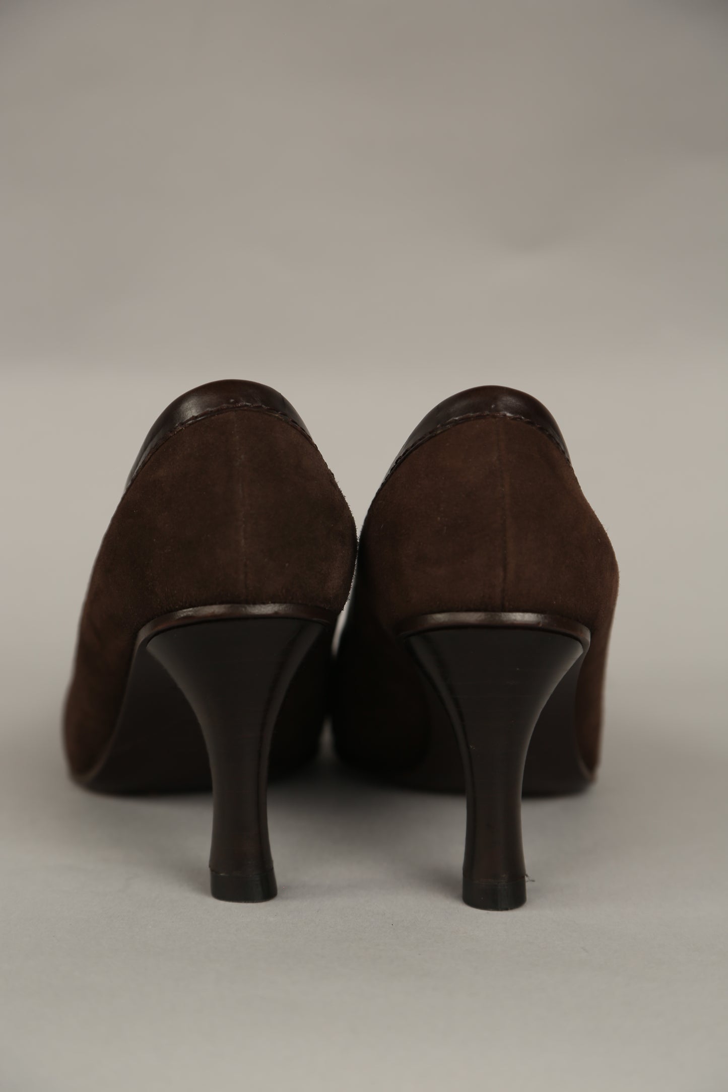Rare CHANEL Brown Suede Heels