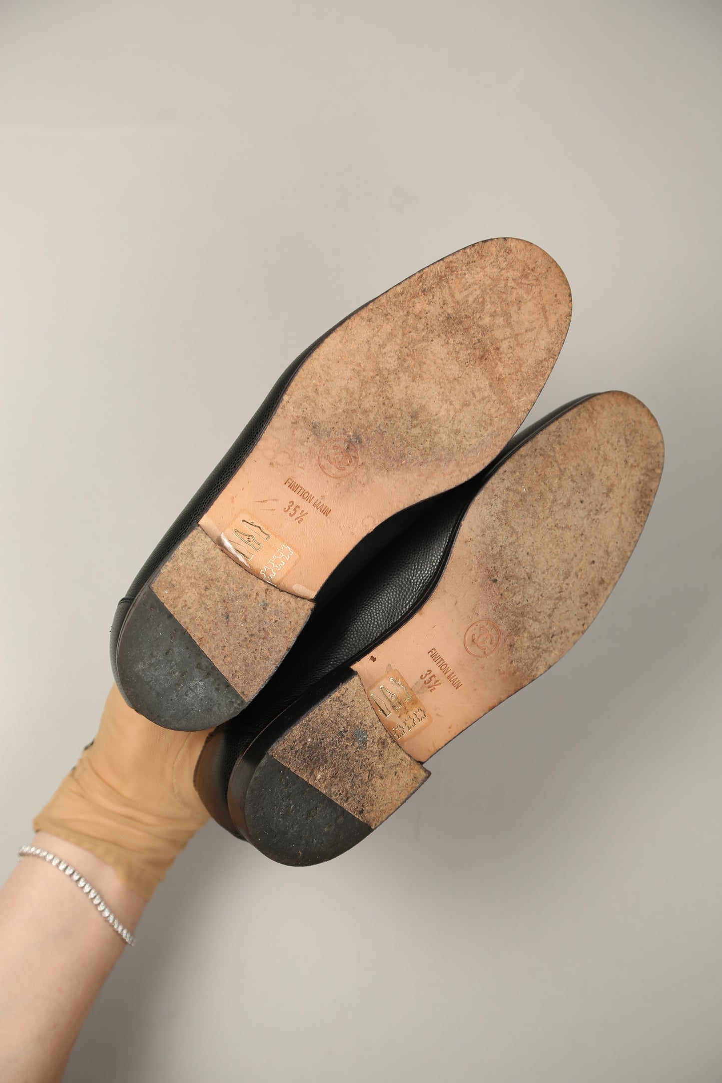 CHANEL Black Caviar Leather Loafer