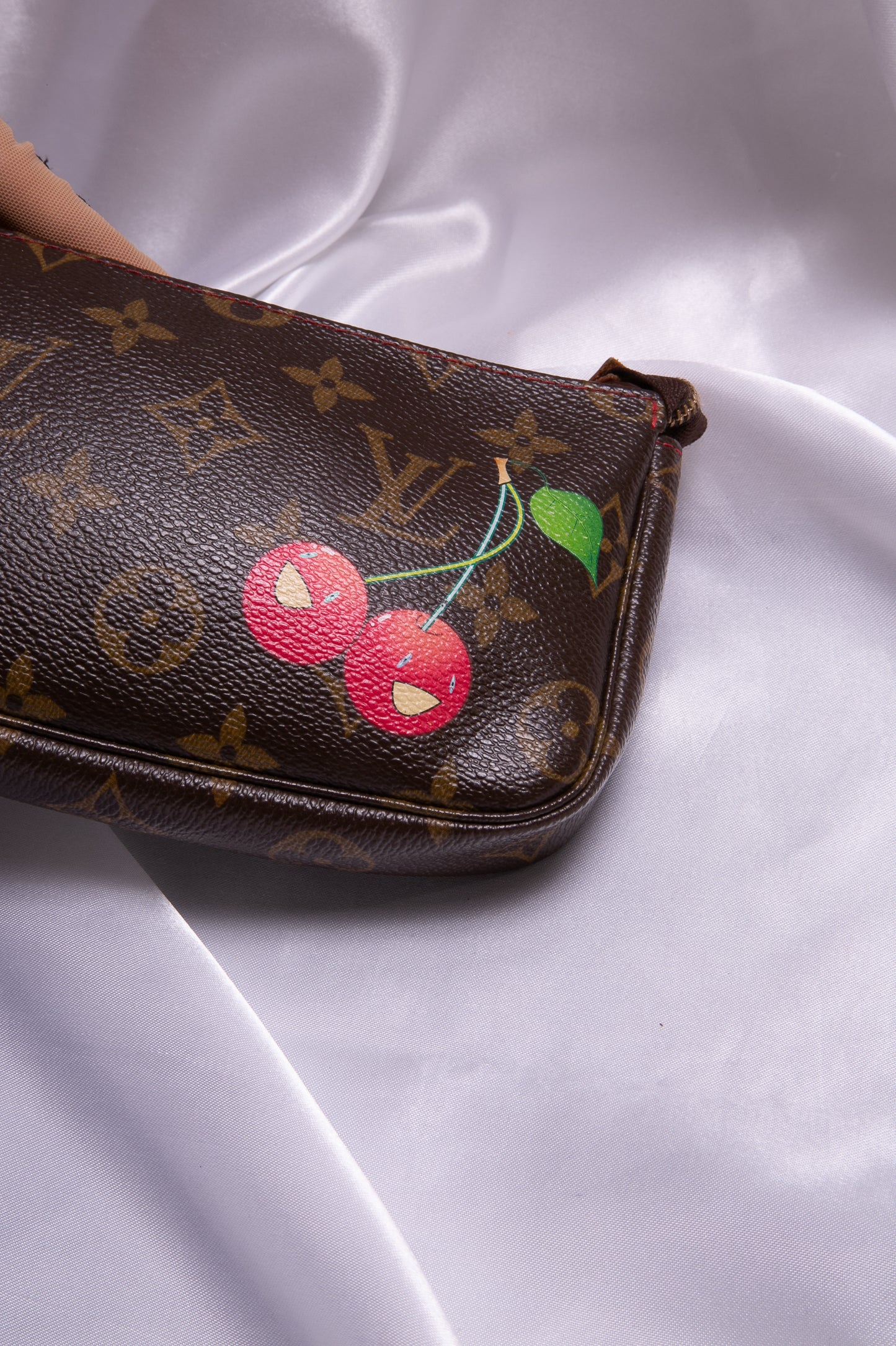 LOUIS VUITTON X Takashi Murakami Monogram Cherry Pochette, Limited Edition