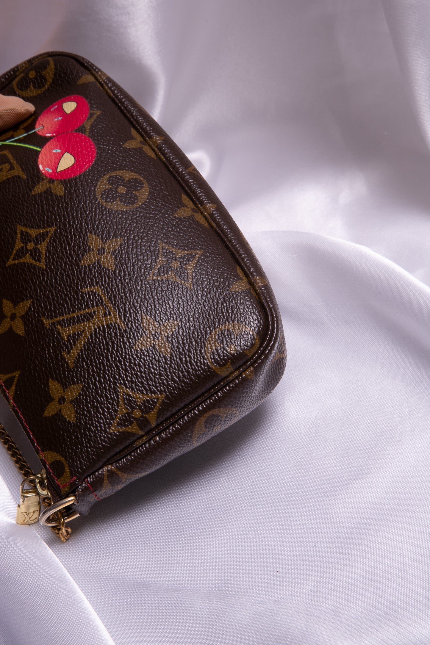 LOUIS VUITTON X Takashi Murakami Monogram Cherry Pochette, Limited Edition