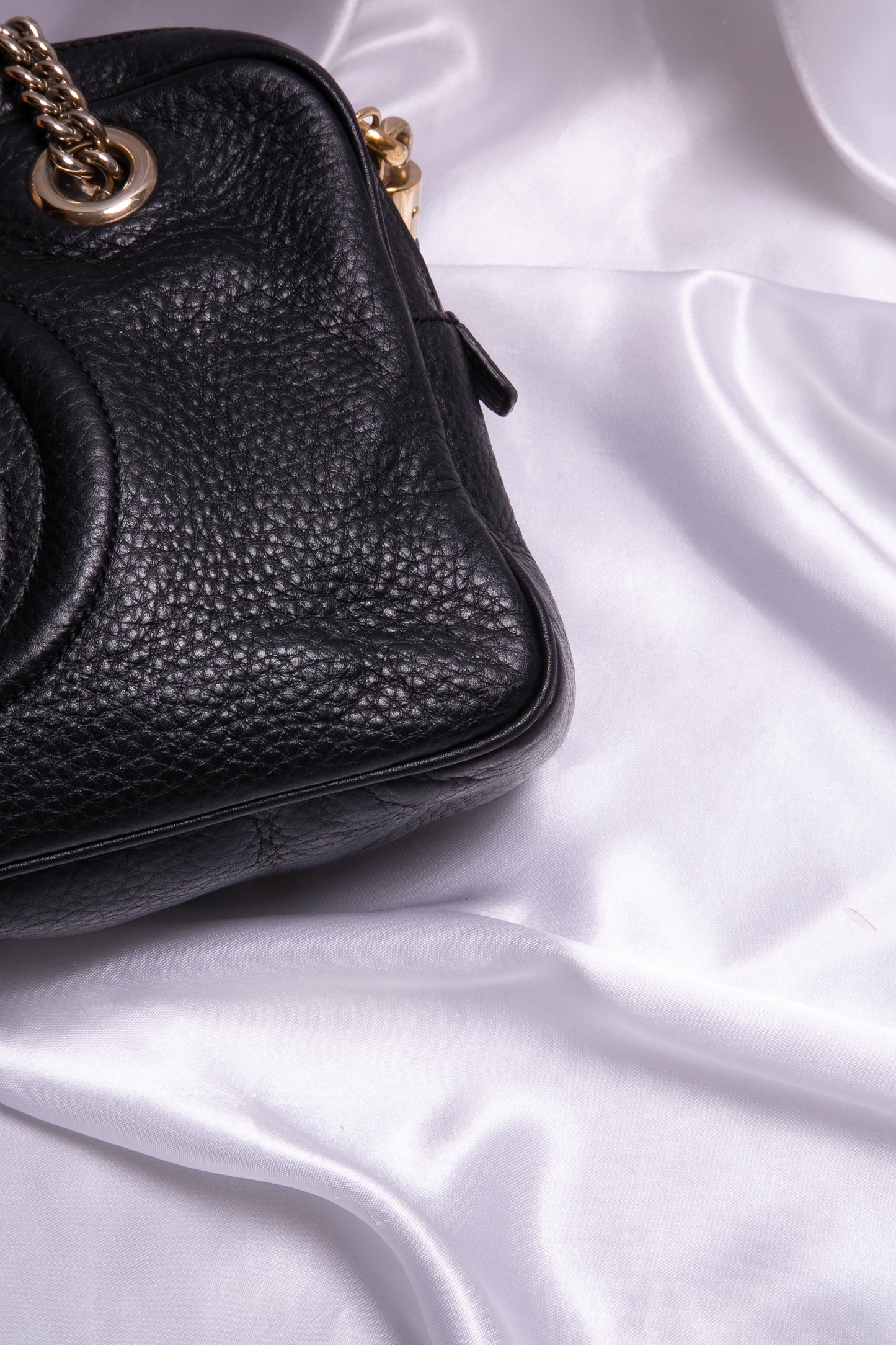 GUCCI Leather Soho Medium Shoulder Bag