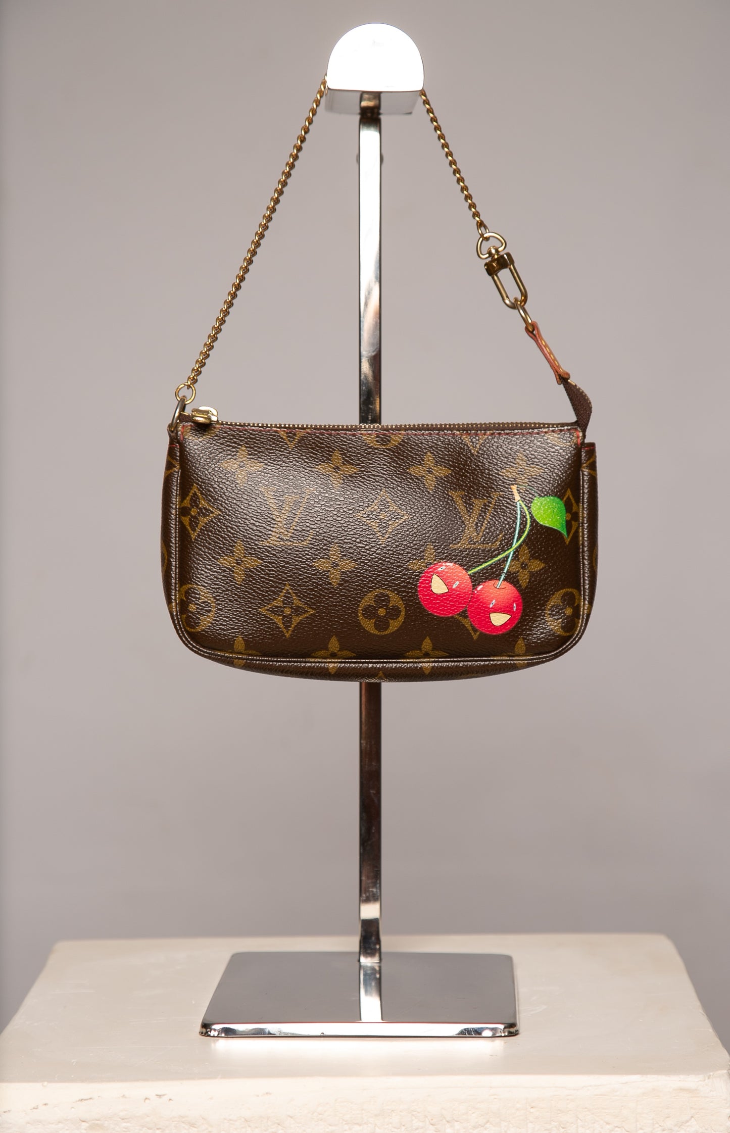 LOUIS VUITTON X Takashi Murakami Monogram Cherry Pochette, Limited Edition