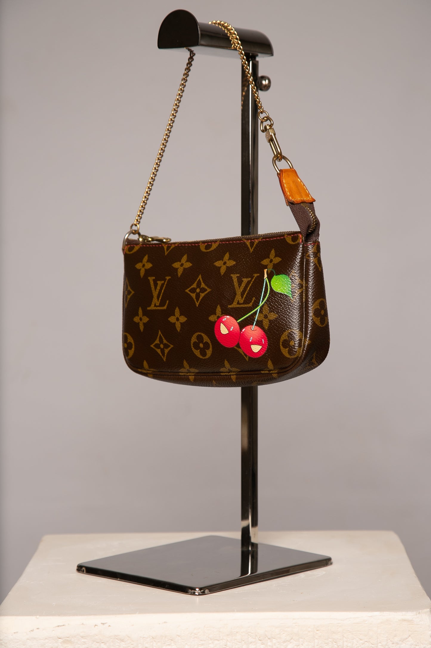 LOUIS VUITTON X Takashi Murakami Monogram Cherry Pochette, Limited Edition