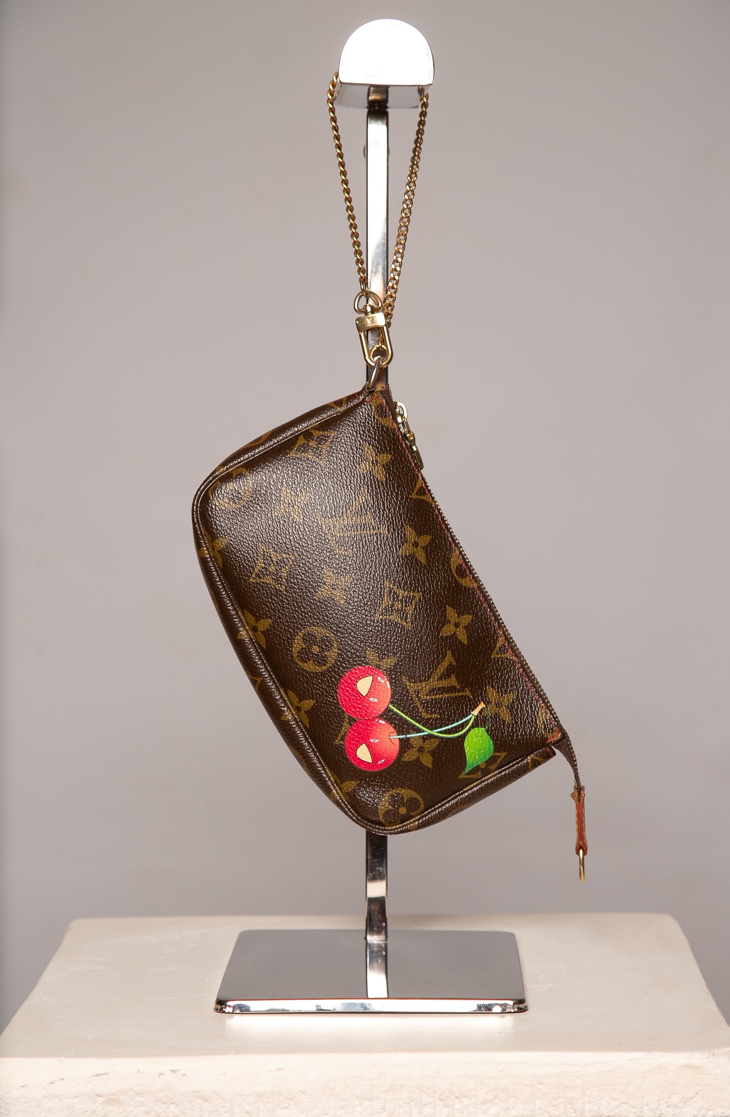 LOUIS VUITTON X Takashi Murakami Monogram Cherry Pochette, Limited Edition